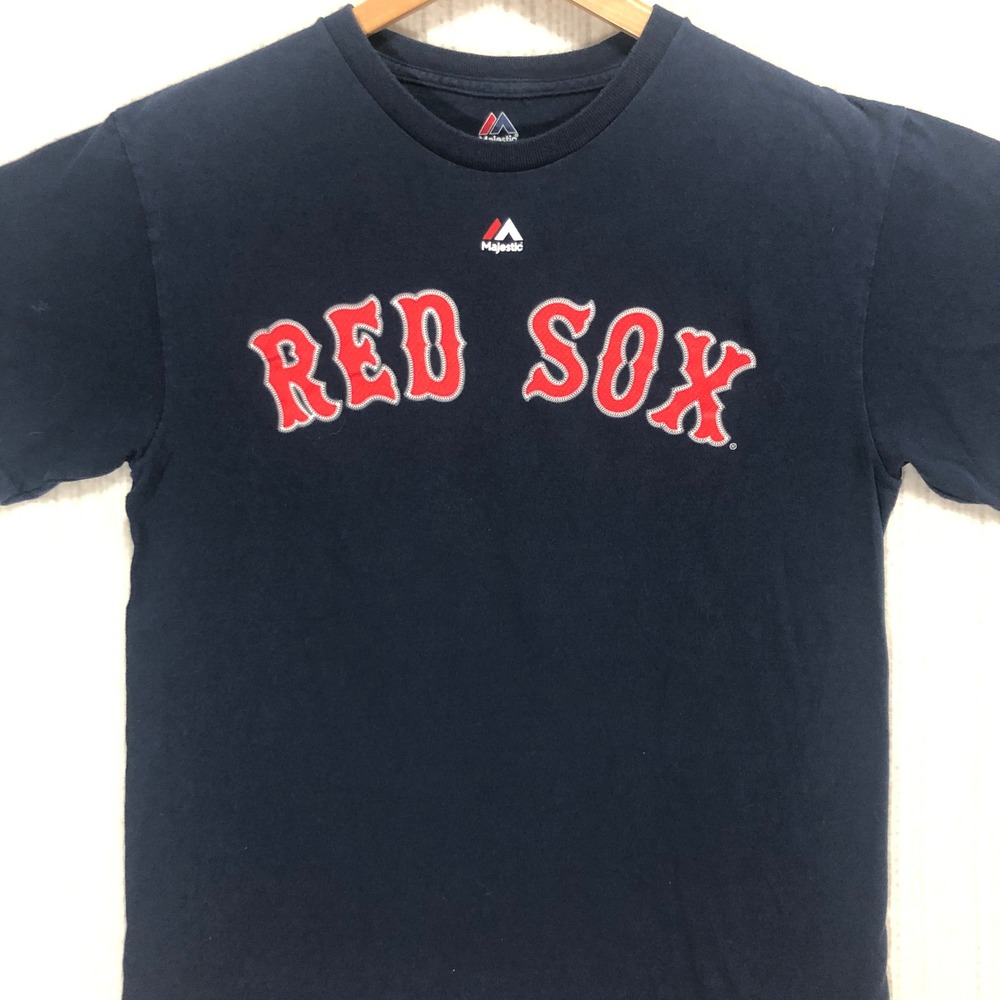 Majestic Red‎ Sox T-Shirt MLB Baseball Graphic Tee Navy Blue Mens Size M